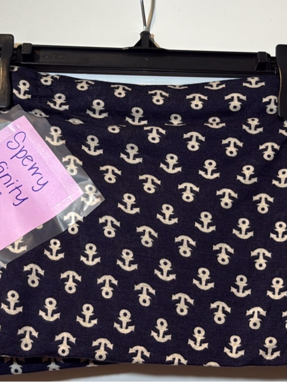 Navy Anchor Print infinity scarf
